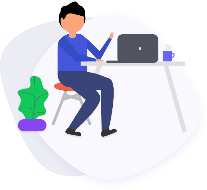 Developer at desk